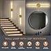 TONYFUL Battery Operated Wall Sconce Set of 2, Rechargeable Wall Lamp with 6000mAh Dimmable Bulbs and Remote, 3000K-6500K LED Wireless Wall Lights for Bedroom, Living Room, Hallway Decor, Background