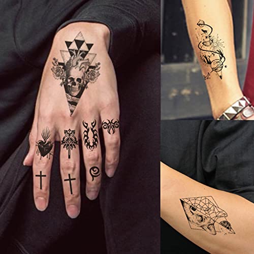 Glaryyears Temporary Tattoo For Men Adults, 46-Pack Large Mixed Small Size Realistic Animal Tattoos, Variety Pack Fake Tattoo Stickers, Long-Lasting Cool Snake Tiger Dragon Wing Half Arm Body Tattoos #TOP4