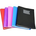 Arpan Random Colour A4 Flexi Display Portfolio Book Folder with 104 Pockets – Ideal Folders for Paperwork, Files for Paperwork, A4 Portfolio Folder, Plastic Wallet, Folders with Plastic Pockets