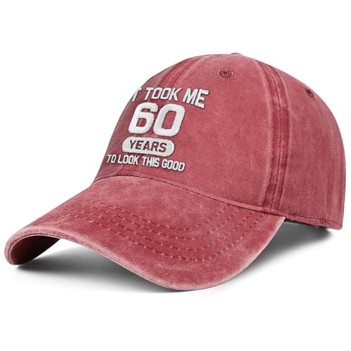 Image of 60th Birthday Gifts for Men Women 60 Year Old Gifts Decorations Took Me 60 Years to Look This Good Washed Cotton Hat