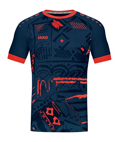 JAKO Kinder Trikot Tropicana (Kurzarm), Navy/Flame, 164