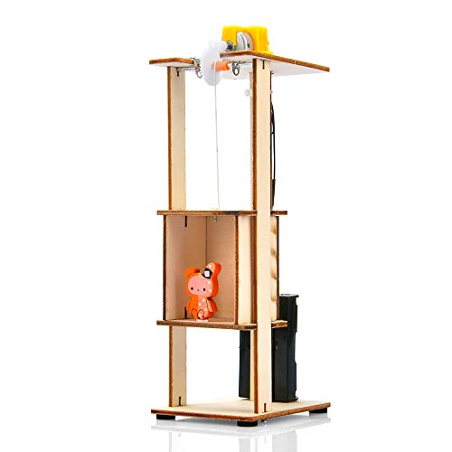 OSOYOO Lift Elevator & Airplane DIY Craft Kit for Kids | Builds Two Wooden Models | 3D Wood Easy to Assemble Puzzle | Early Learning STEM Project | Includes Detailed, Step by Step Kid Friendly Manual