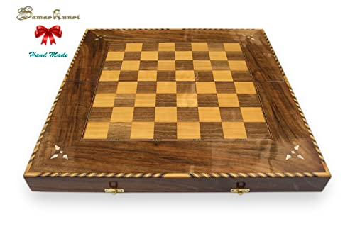 Backgammon en bois 50x50 cm Elessar avec jeu d'échecs et Dama