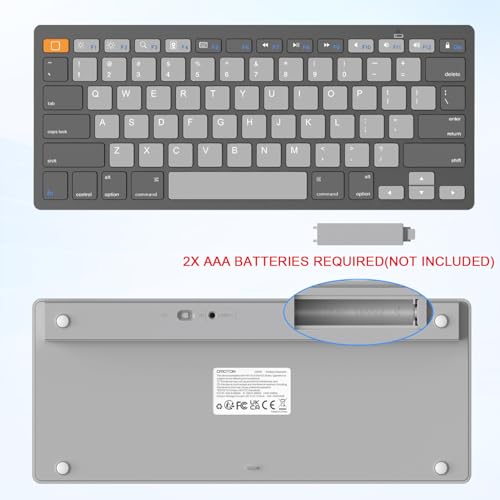 Image of OMOTON Bluetooth Keyboard Compatible with iPad 10th Generation, iPad 10.2 (9th /8th /7th), iPad Pro 13 /12.9 /11 inch, iPad Air /Mini and More Bluetooth Enabled Devices, Graphite Gray