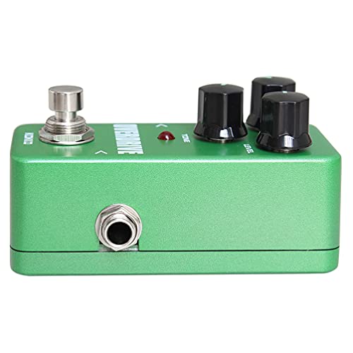 Exceart 1Pc Vintage Green Guitar Effect Pedal, Guitarra Booster High- Power Tube Overload Guitar Stompbox #TOP3