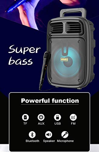 Caixa de som Bluetooth 10w Alto-falante móvel para karaokê KMS-3381 - Bateria 1200mAh -