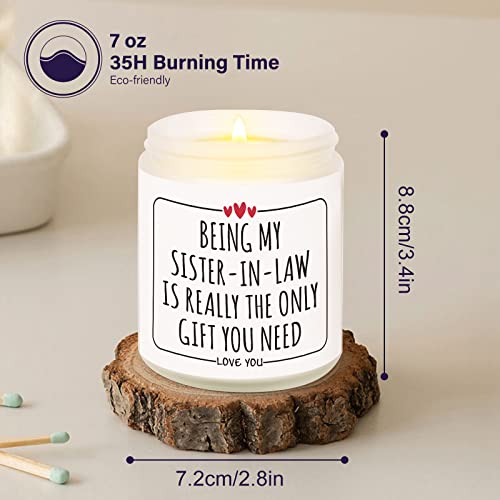 Afterprints Sister In Law Gifts, Unique Candle Gift For Sister In Law, Funny Gift For Sister In Law On Birthday Christmas Thanksgiving, Scented Candles Present #TOP5