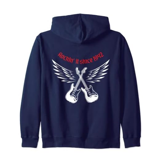 Guitarra eléctrica metal rock guitarrista cumpleaños 1942 Sudadera con Capucha