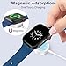 2Pack Short for Apple Watch Charger USB Magnetic Wireless Fast iWatch Charger Portable for Car Compatible with iWatch Ultra/Series 11/10/9/8/7/6/SE/SE2/5/4/3/2/1-[0.3m/1ft]