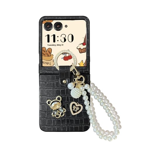 Coque Motorola Razr 2025 antichoc avec anneau et sangle noir