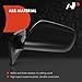A-Premium Driver Side Manual Door Mirror - Compatible with Toyota Yaris 2006-2011 - Non-Heated Manual Folding Black Outside Rear View Mirror - Replace# 8794052650
