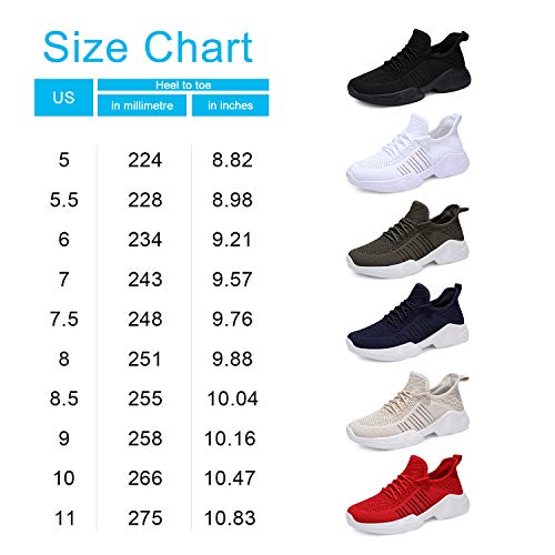 Uubaris Women Running Hiking Cheap Tennis Sneaker Comfortable Sneaker For Women Beige Size 9 #TOP6