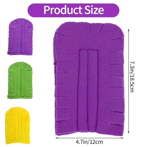 Image of 6 Pack Colored Fleece Duster Refills with 1 Long Handle, 7.3x4.7 Inch Reusable Washable Duster Refills for Cleaning Ceiling Fan Hardwoods Window Kitchen Floor for Swiffer Dusters Extended Handle