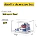 Attelite Clear Shoe Box Storage Containers,Set of 3,XX-Large Plastic Shoe Box with Magnetic Door, Shoe Organizer Box Stackable for Display Sneakers,Fit Up to Women's US Size 15