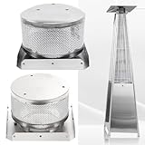 NEIQIUWING für Vierseitiger Pyramidenheizer aus Edelstahl – Ersatz für Heizschirm und Sockel...