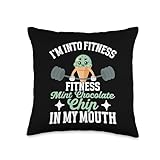 Fresh Mint Ice Cream Waffle Cone Mint Chocolate Chip Throw Pillow