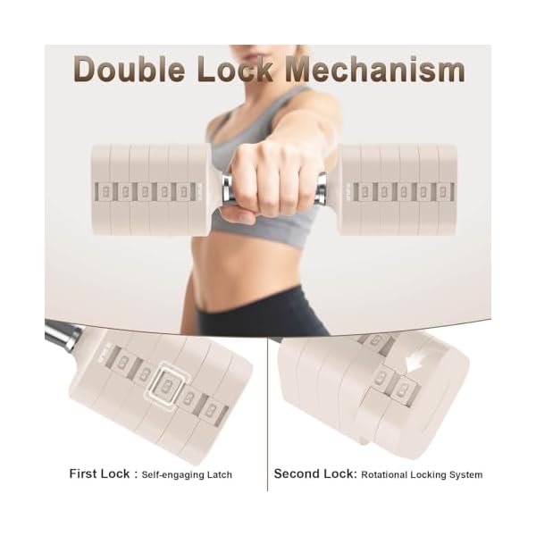 Hezeyferg 30.8LB Adjustable Dumbbell Set, Hand Weights Set for Home Gym - Image 5