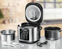 ROMMELSBACHER Multi Reiskocher MRK 950, 12 Programme, 24 Stunden Startzeitvorwahl, 3-D Heiztechnologie, energiesparend, keramische Beschichtung, PFAS-frei, 3,5 Liter Nutzvolumen, für 16 Portionen Reis – Ansicht 3