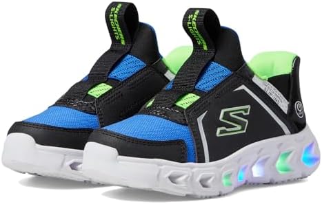 Skechers Boy's Hypno-Flash 2.0-Brisk-Brights Sneaker, Black/Blue/Lime, 12 Little Kid | Image 3