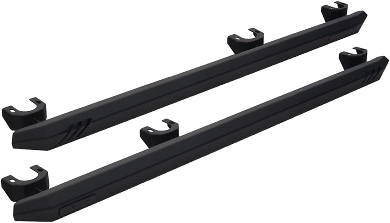 RAMPAGE PRODUCTS Rock Rail Nerf Bars for Jeep Wrangler JL | Pair, Steps Sold Separately, Steel, Black | 26410031 | Fits 2018-2025 Jeep Wrangler JLU 4-Door