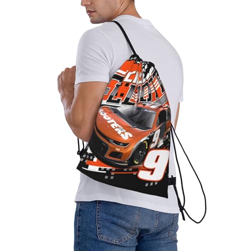 Chase Elliott 9 Drawstring Backpack Bag Large Gym String Sack Sport Sackpack Tote Packet for Shopping Yoga4