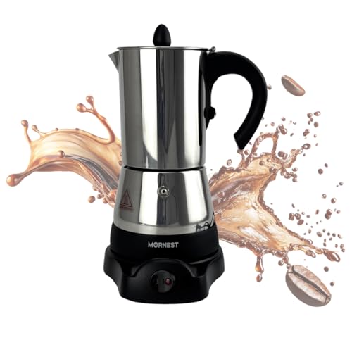 Electric Espresso Moka Coffee Maker 4~6Cups Stainless Steel Italian Classic AUSTOCK (6Cup)