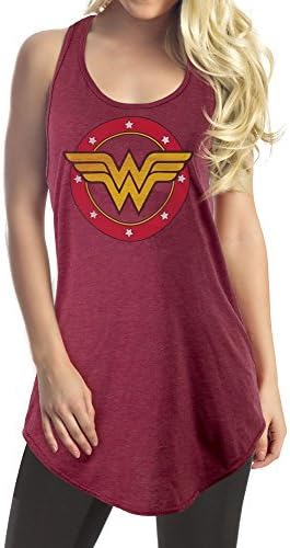 DC Comics Wonder Woman Distressed Logo Flowy Racerback Cover Up