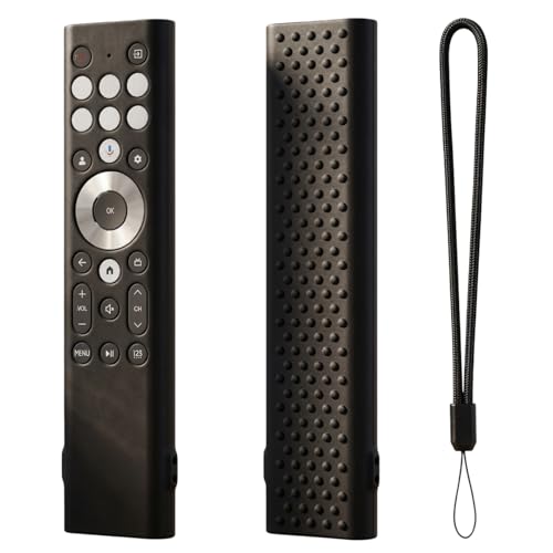 Silicone Cover for Hisense Remote Control ERF6A80 ERF6F80H ERF6G80H Protective Remote Cover Compatible with Hisense U6 U7 U8 U9 Series 4K UHD Smart TV - Black