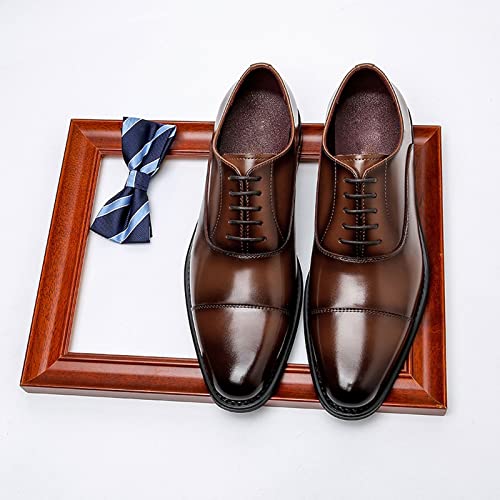 Zapatos de boda para hombre tipo Oxford formales negros de piel 3