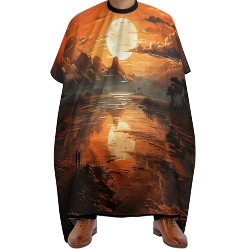 Capa de peluquería ajustable Orange Sky para adultos miniatura 1