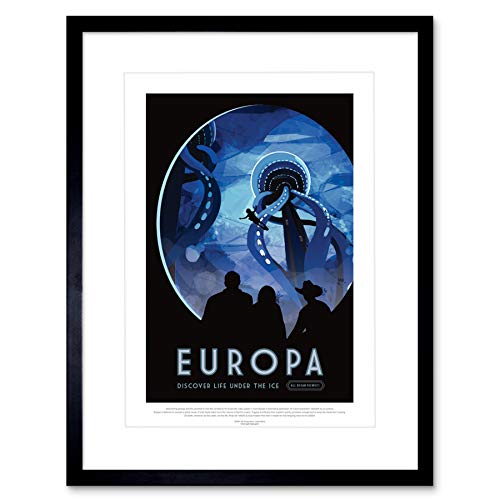 Wee Blue Coo NASA POSTER SPACE TRAVEL ADVERT EUROPA 12x16 '' FRAMED ART PRINT F12X11825