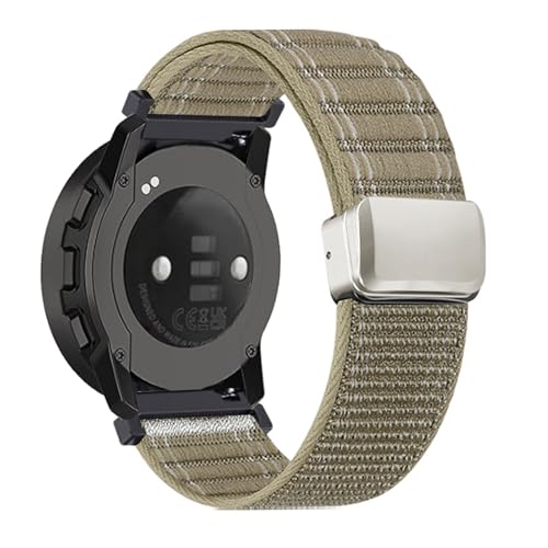 Nylon Correa de Reloj para Suunto 9 Correa, con Hebilla Magnética Ajustable Elástico Nailon Trenzado Suave Banda Deportiva de Repuesto Compatible con Suunto 9 Baro Pulseras (12)