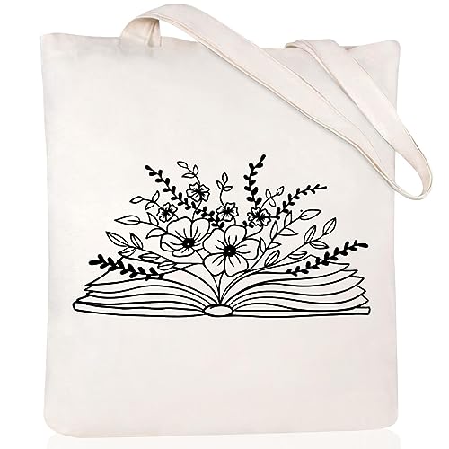 Andeiltech Borsa tote in tela da donna, estetica, carina, per fare la spesa, riutilizzabile, con cerniera interna, regalo da donna