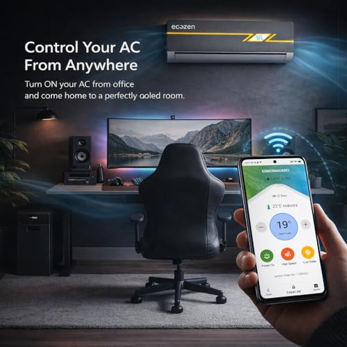 Image of Ecozen Smart Air Conditioner - 1.5 Ton Inverter AC with Intelligent Cooling and Smartphone App Control (Urban Bold) - IDU-WSAC18310XE52VMA, ODU-WSAC18310XE52VMA