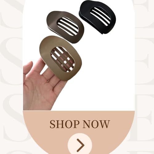 Set de 4 pinzas planas para cabello, diseño francés clásico miniatura 4