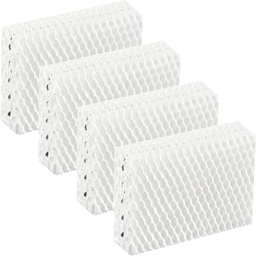 SUNRRA Lot de 4 filtres WF813 de rechange pour humidificateur Equate EQWF813 PCWF813, Relion RCM832 RCM-832N, Protec RWF813 EQ-2119-UL PCCM-832N Filtre à mèche longue durée