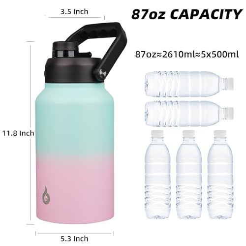 Image of BJPKPK 87oz Insulated Water Bottle, Large Stainless Steel Water Jug