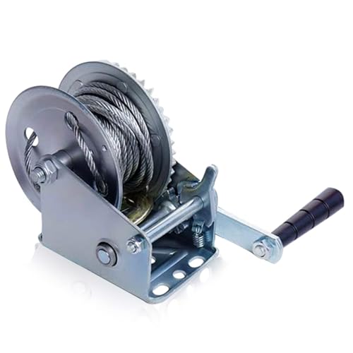 Cabrestante manual portátil 2000Lb con cable de acero 8m