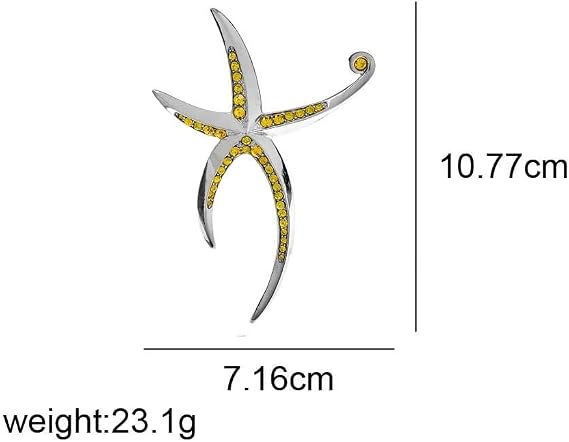 Spilla a forma di stella marina con strass: gioielli tropicali dell'oceano - Italia