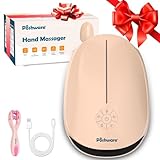 POSHware Hand Massager with Heat and Compression | 3 Levels Therapy Hand Massage with Kneading Rollers | Rechargeable Finger Massager for Arthritis and Pain Relief | Best Gift for Women, Men | Pink