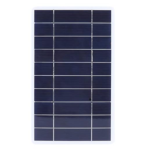 plplaaobo 8W 5V Panel Solar policristalino, módulo fotovoltaico de Alta eficiencia Cargador de batería Solar para Exteriores Fuente de alimentación móvil
