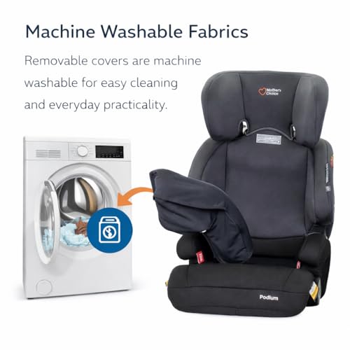 Mother's Choice Podium Booster Seat – Forward Facing Car Seat for Kids Aged 4–8 Years, Adjustable Headrest, Dual Cup Holders, Machine Washable Fabric - Image 5
