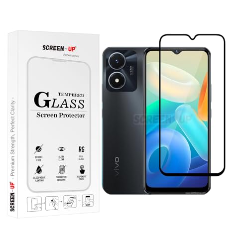 Image of ScreenUp Tempered Glass For vivo Y02s - Ultra Clear, 9H Scratch Resistant, Full Coverage, Easy Install Screen Protector