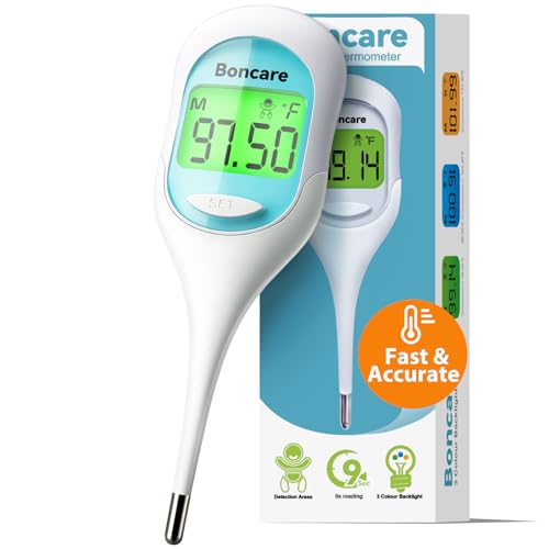 Boncare 9 Seconds Digital Basal Thermometer (Blue)