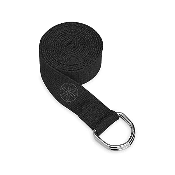 Gaiam Yoga Strap Premium Athletic Stretch Band with Adjustable Metal D-Ring Buckle Loop | Exercise & Fitness Stretching for Yoga, Pilates, Physical Therapy, Dance, Gym Workouts