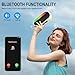 Portable Bluetooth Speaker, Punchy Bass Wireless Speaker with LED Lights, 2200mAh, Portable Speaker Up to 10H Playtime, Built-in Mic, Bluetooth 5.3, IPX6 Waterproof for Home/Party/Outdoor/Beach White