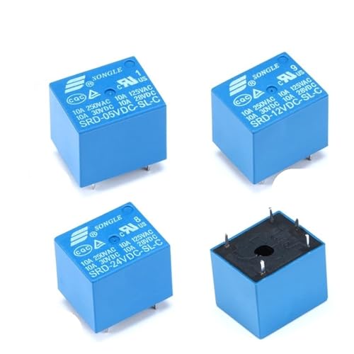 Relais SRD-24VDC-SL-C 10A 250VAC commutateur T73 5PIN pour armoire domotique