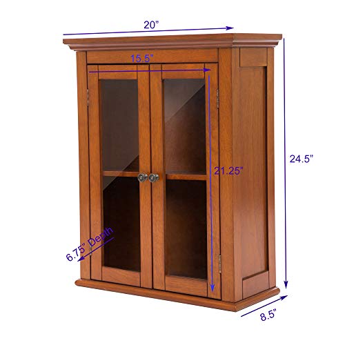 Glitzhome Wall Cabinet, Brown #TOP2
