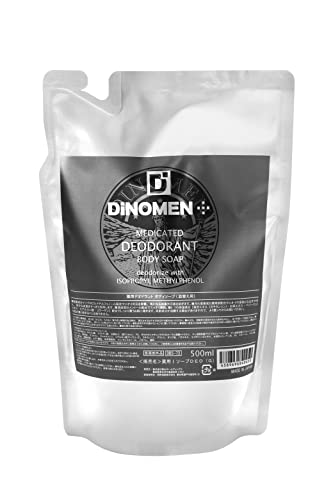 DiNOMEN Medicated Deodorant, Body Soap, Refill, 16.9 fl oz (500 ml), Body Odor, Aging Odor, Dry, Back Acne (Quasi Drug)