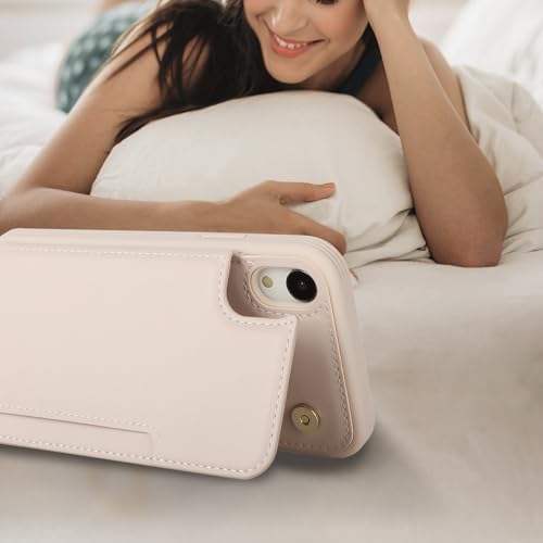 Icovercase NK-CBTW-IPHONE XR-BEIGE Compatible With Iphone Xr Case With Card Holder, Wallet Phone Case thumb #5